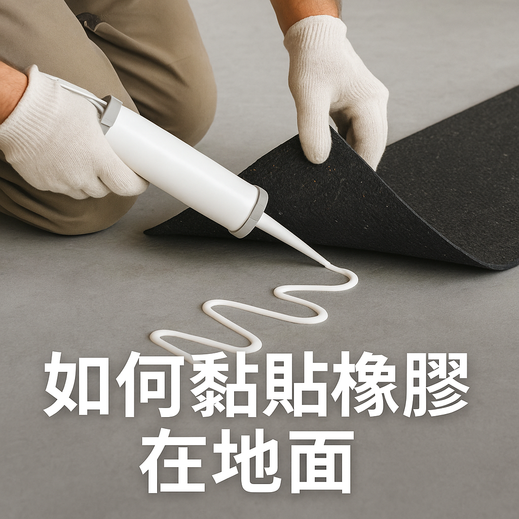 橡膠墊如何黏貼在地面?