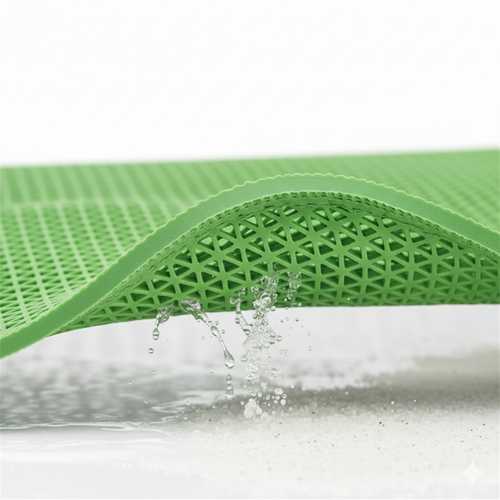 S紋刮泥排水地墊(綠)